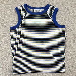 Vintage Blue and Yellow Striped Camisole